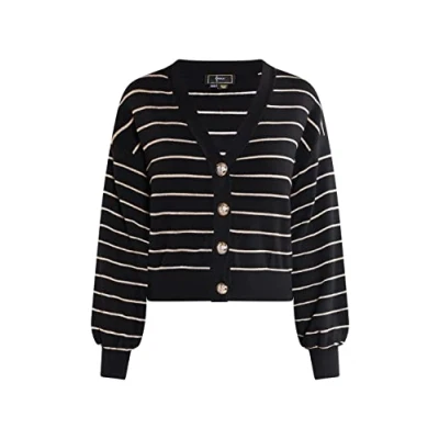 Abbildung von nelice Damen Strickjacke 11025361 NE01, Schwarz, M/L