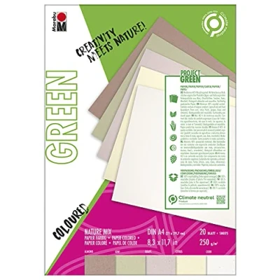 Abbildung von GREEN papir natur mix A4 20ark, 250g FSC