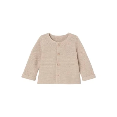 Abbildung von Vertbaudet Baby Strickjacke aus Baumwolle Basic wollweiß 50