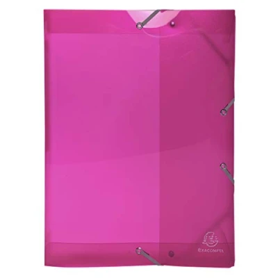 Abbildung von Exacompta 59774E Archivbox Iderama PP, 24 x 32 cm, ideal für Ihre Dokumente in Format DIN A4, Rücken 40 mm, rosa, 1 Stück