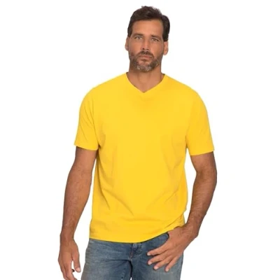 Abbildung von JP1880 Grosse GRÖSSEN Reine Vausschnitt Tshirt basic, Herren, Größe: 4XL, Yellow