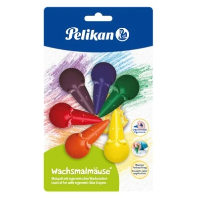 Abbildung von Pelikan Wachsmalstift Wachsmalmäuse, (6 tlg)