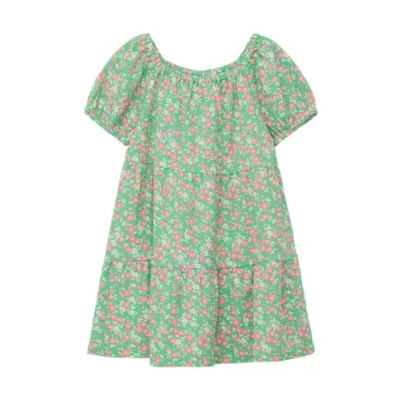 Abbildung von s.Oliver CRÊPE MIT PUFFÄRMELN Jerseykleid für Kinder, Größe: 128, Hellgrün