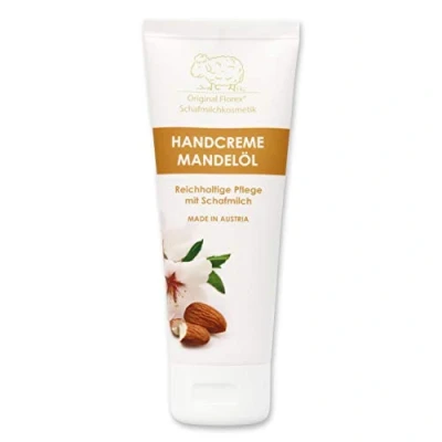 Abbildung von Florex Handcreme Mandelöl Reichhaltige intensive Pflege bei trockenen strapazierten Händen mit Schafmilch ohne Palmöl 75 ml