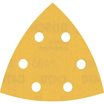 Abbildung von Bosch 5x EXPERT C470 Schleifpapier (für Farbe auf Holz, Ø 93x93 mm, Körnung 400, Professional Zubehör Deltaschleifer)