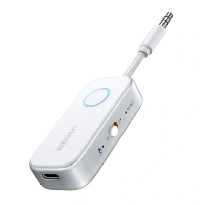 Abbildung von UGREEN Bluetooth 5.4 Sender Klinke 2 in 1 Transmitter Empfänger für Zwei Airpods Adapter Kompatibel mit Flugzeug,TV, Stereoanlage Audio Splitter Kopfhörer