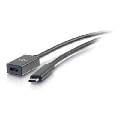 Abbildung von C2G 3ft USB C/Thunderbolt 3 zu C 3. 1 (Gen 1) oder Thunderbolt Stecker Buchse Verlängerungskabel (10Gbps), 0.9M
