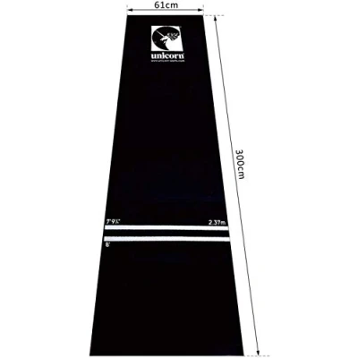 Abbildung von Unicorn Professional Dart Mat, Heavy Duty Gummi Dartmatte, schwarz