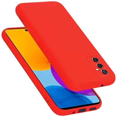 Abbildung von Cadorabo Hülle kompatibel mit Samsung Galaxy M52 5G Silikon Handyhülle für Case aus flüssigem stoßfeste dünne TPU Schutzhülle Liquid ROT