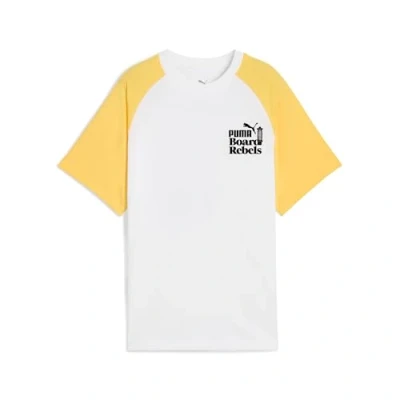 Abbildung von Puma Jungen Mid90s Graphic Tee Ii B T Shirts, White Sunny Yellow, 128 EU