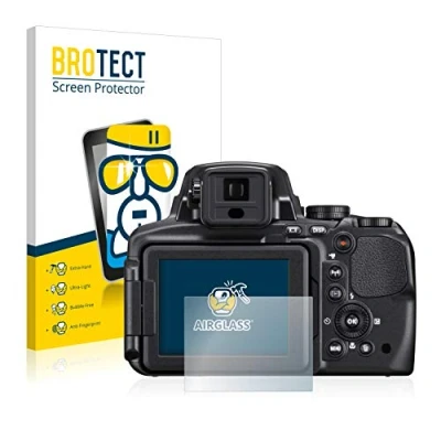 Abbildung von BROTECT Schutzglas für Nikon Coolpix P900 Schutzfolie Panzer Folie Glas [Extrem Kratzfest 9H, Anti Fingerprint, Ultra Transparent]