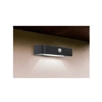 Abbildung von sygonix SY 4677502 Solar Außenwandleuchte mit Bewegungsmelder SMD LED 1 W Schwarz