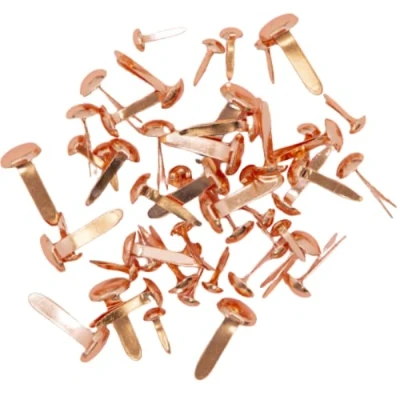 Abbildung von Craftelier Set mit 50 Brads oder Buchbindern in verschiedenen Größen Ideal zum Verschönern von Etiketten Dekorieren Scrapbooking Projekten und anderen Bastelarbeiten Farbe Rose Gold