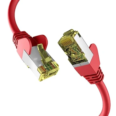 Abbildung von EFB Elektronik CAT6a ROT 15m Patchkabel S/FTP PIMF