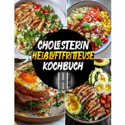 Abbildung von Cholesterin Heißluftfritteuse Kochbuch: Leckere und gesunde Rezepte für ein Cholesterinbewusstes Kochbuch. Einfach, schnell gesund kochen mit der besseres Leben!