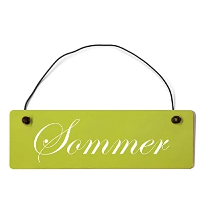 Abbildung von Homeyourself Sommer Dekoschild Türschild grün mit Draht