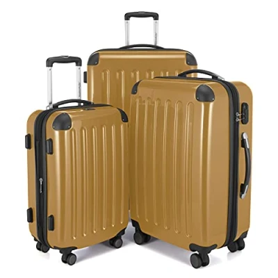 Abbildung von Alex 3er Kofferset, TSA, Trolley Set, Rollkoffer, Reisekoffer, (S, M &amp; L), Herbstgold