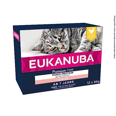 Abbildung von Eukanuba Euk Cat Senior Chicken Pate Mono 12x85g