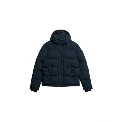 Abbildung von Superdry Everest Hooded Puffer Winterjacke, Herren, Größe: XXL, Eclipse navy