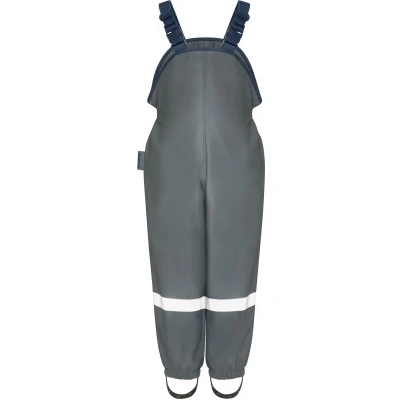 Abbildung von Playshoes Unisex Kinder Matschhose Regenlatzhose Ungefüttert Wind und wasserdichte Regenhose Regenbekleidung, dunkelgrau, 74