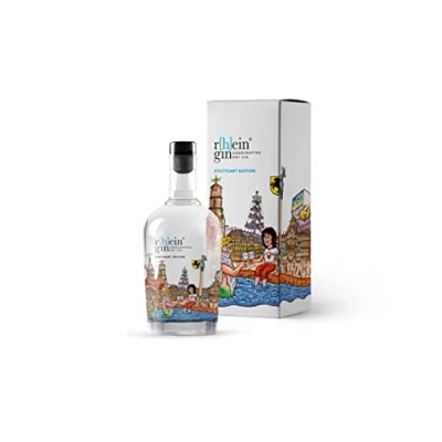 Abbildung von r[h]eingin Tilly Stuttgart Edition mit hochwertiger Geschenkverpackung Handcrafted Dry Gin Hommage an die Stadt 500ml Einzelflasche 46% Vol. Geschenkidee für Liebhaber