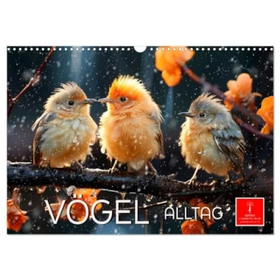 Abbildung von Vögel Alltag (Wandkalender 2025 DIN A3 quer), CALVENDO Monatskalender