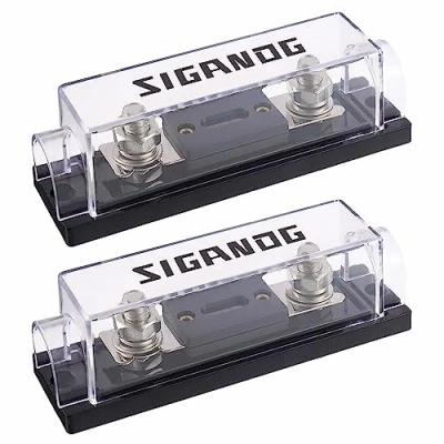 Abbildung von SIGANDG 40 Amp ANL Sicherungshalter 0/2/4 Gauge Sicherungsblock mit 40A Sicherungen für Auto Audio LKW DIY (2 Stück)