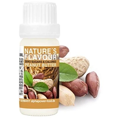 Abbildung von Flavour Drops ERDNUSS BUTTER, Flavdrops I 100% natürliches Lebensmittel Aroma Geschmackstropfen ohne Kalorien &amp; Zucker Backaromen, Geschmack für Wasser, Quark