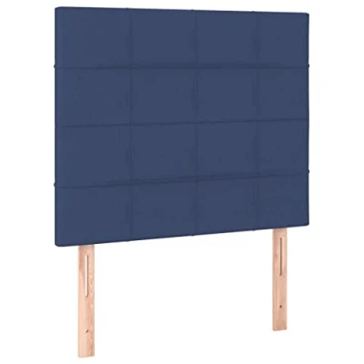 Abbildung von vidaXL 2X Kopfteil Polsterkopfteil Bettkopfteil für Bett Bettgestell Betthaupt Schlafzimmer Bettzubehör Bettrahmen Blau 80x5x78/88cm Stoff