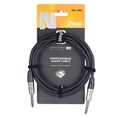 Abbildung von Stagg 25019311 Audiokabel (1m, 2x Stereo Klinke Stecker, 6,3mm)