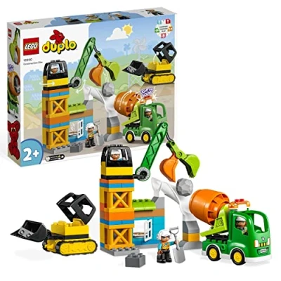 Abbildung von LEGO® Konstruktionsspielsteine Baustelle mit Baufahrzeugen (10990), DUPLO Town, (61 St), Licht und Sound, Made in Europe
