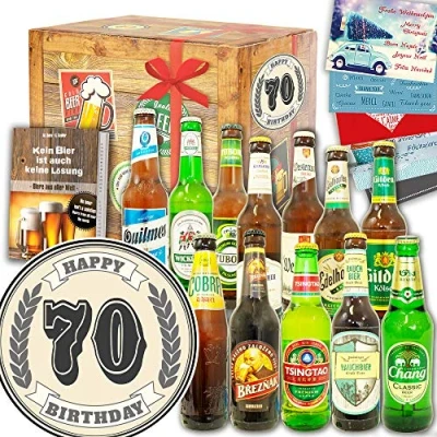 Abbildung von 70. Geburtstagsgeschenk 12er Bierbox Welt und DE 70 Geburtstag Geschenke