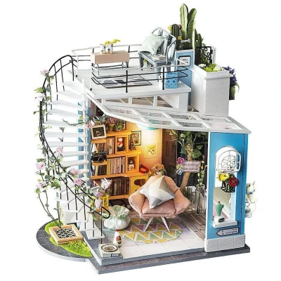Abbildung von Robotime Bastelset Miniaturhaus Doras Loft