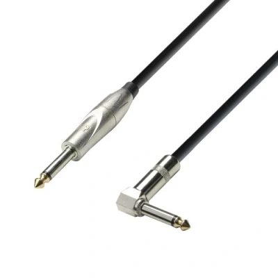 Abbildung von Adam Hall Cables K3IPR0300 3 Star Serie Instrumentenkabel (6,3mm Klinke mono auf 6,3mm Winkelklinke mono, 3m)