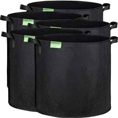Abbildung von GardenMate 5X 60L Pflanzsack aus Vliesstoff Ø45.5cm Höhe 40cm Blackline