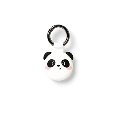 Abbildung von Legami Key Ring for, Schlüsselanhänger für AirTag 3, 8 x 5 cm, aus Silikon und Metall, Panda Thema, Personalisieren Sie Ihr Unisex Erwachsene, Einheitsgröße, Panda, Taglia unica, Casual