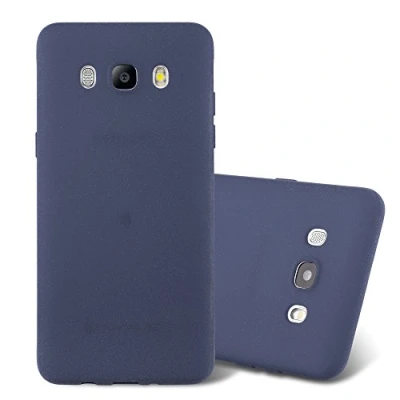 Abbildung von Cadorabo Hülle kompatibel mit Samsung Galaxy J5 2016 Schutzhülle TPU Silikon Case Frost Design Slim Kratzfest Weiche Gummi Rundumschutz für in Blau