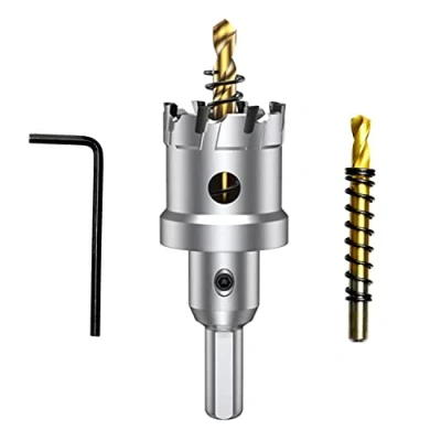 Abbildung von ASNOMY 32mm Lochsäge Hartmetall Bohrer, Metall TCT Bohrer Lochsägen ideal für Löchern in Edelstahl, Eisen, Holz, Kunststoff