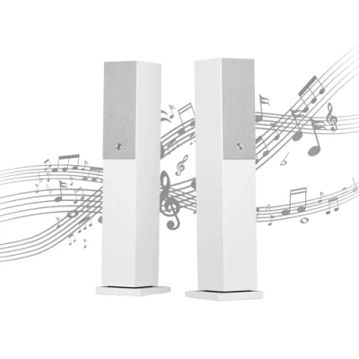 Abbildung von Audio Pro A38 Aktiv Standlautsprecher mit Verstärker Stereo Lautsprecher Multiroom für Home Entertainment WiFi &amp; Bluetooth Stereoanlage Schwarz