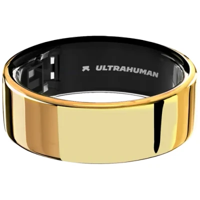 Abbildung von ULTRAHUMAN Ring AIR Kein App Abonnement Smart Size First mit Größenkit Verfolgen Sie Schlaf, Workouts, Herzfrequenz, HRV Bis zu 6 Tage Akkulaufzeit, Bionic Gold