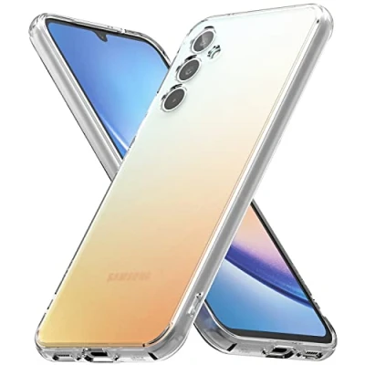 Abbildung von Ringke Fusion Kompatibel mit Samsung Galaxy A34 5G (2023) Hülle [Anti Fingerabdruck] Matt Rückseite Satin Textur Case Matte Clear