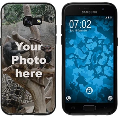 Abbildung von PhoneNatic Case kompatibel mit Galaxy A3 2017 Personalisierte Handyhülle schwarz zum selbst gestalten eigenem Foto