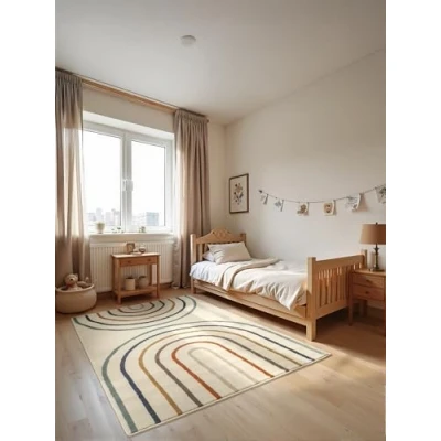 Abbildung von HANSE Home Kinderteppich Double Rainbow, rechteckig, Höhe: 8 mm, Spielteppich, weich, Kinderzimmer, Kurzflor, Spielunterlage, Flauschig