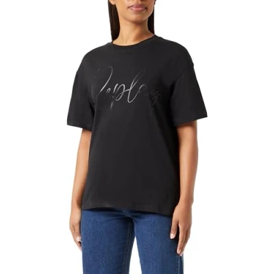 Abbildung von Replay Damen T Shirt Kurzarm aus Baumwolle, Black 098 (Schwarz), XXS
