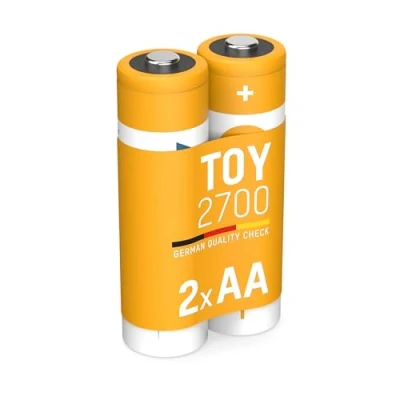 Abbildung von ANSMANN Akku Mignon AA, 2 Stück, 2650 mAh 1,2V NI MH, wiederaufladbar, ideal für Kinderspielzeug, Spielekonsolen, Spielzeug, Hochleistungsakku