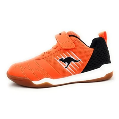 Abbildung von KangaROOS Unisex Kinder Super Court Ev Sneaker, Neon Orange Jet Black 7950, 27 EU