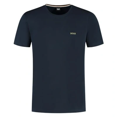 Abbildung von BOSS MIX Match Nachtwäsche Shirt, Herren, Größe: Small, Dark blue