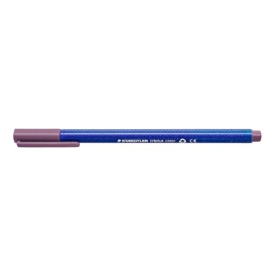 Abbildung von STAEDTLER Filzstifte triplus color, malve, dreikant, eindrucksichere Spitze, Linienbreite ca. 1 mm, kindgerecht, hohe Qualität Made in Germany, 10 malve fibre tip pens im Kartonetui, 323 260