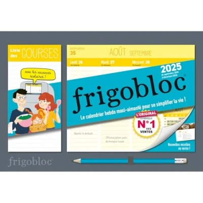 Abbildung von Frigobloc Hebdomadaire compact 2025 Calendrier d&#039;organisation familiale/ sem: (sept. 2024 déc. 2025)