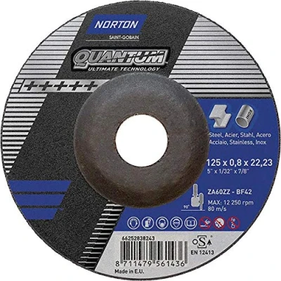 Abbildung von Trennscheibe 125x1,3x22,23mm NQ60ZZ T41 NOR Quantum 3, gut für Stahl &amp;amp Edelstahl